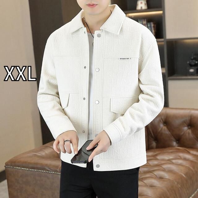 XXL メンズ 服 シンプル ファッション オシャレ 大人 かっこいい 大きいサイズ ストリート 紳士服 秋 シンプル レター ジャケット カジュアル ハイエンド