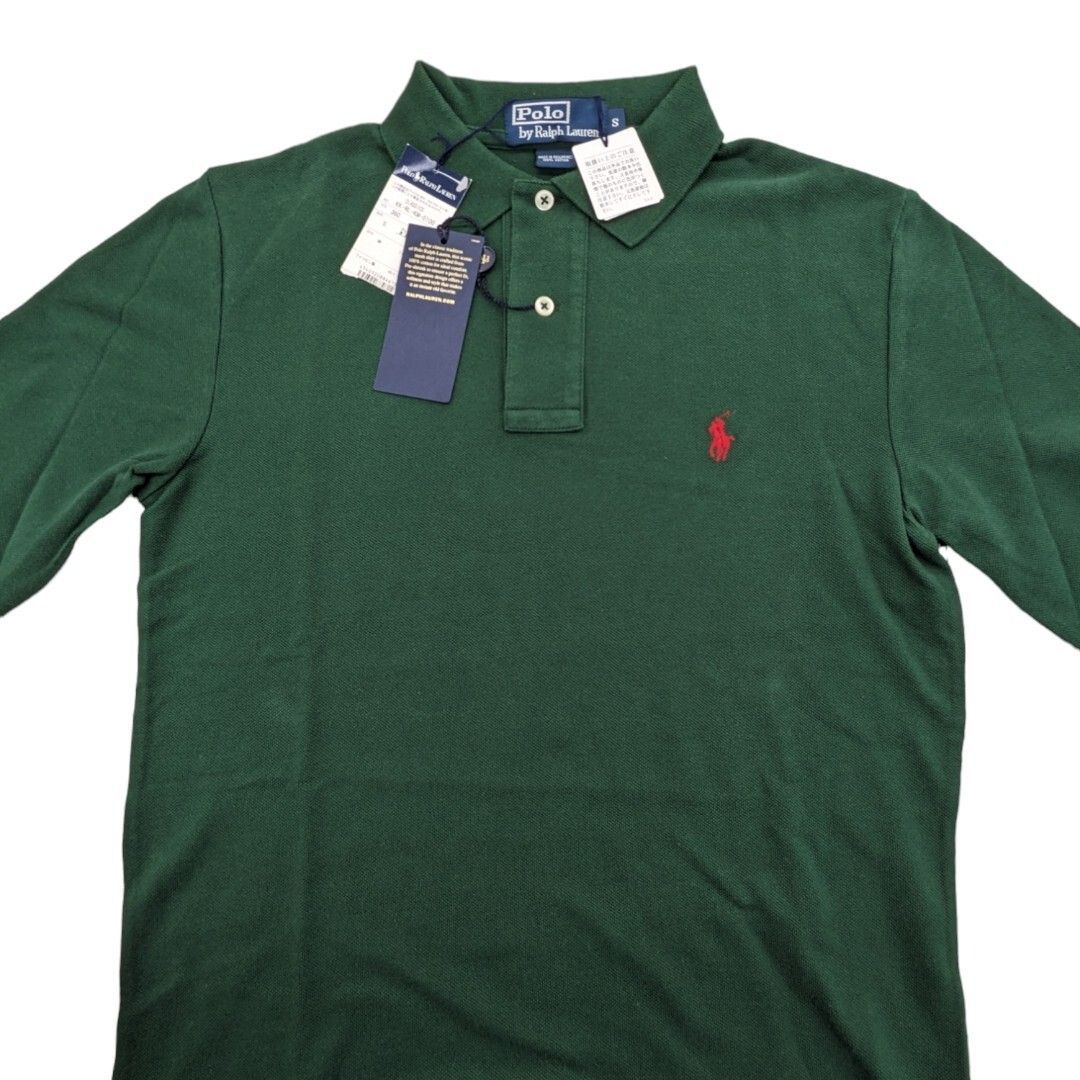 新品未使用 POLO RALPH LAUREN L ポロシャツ コットン 緑 コットン メッシュ ポロシャツ（ポロシャツ）｜POLO RALPH