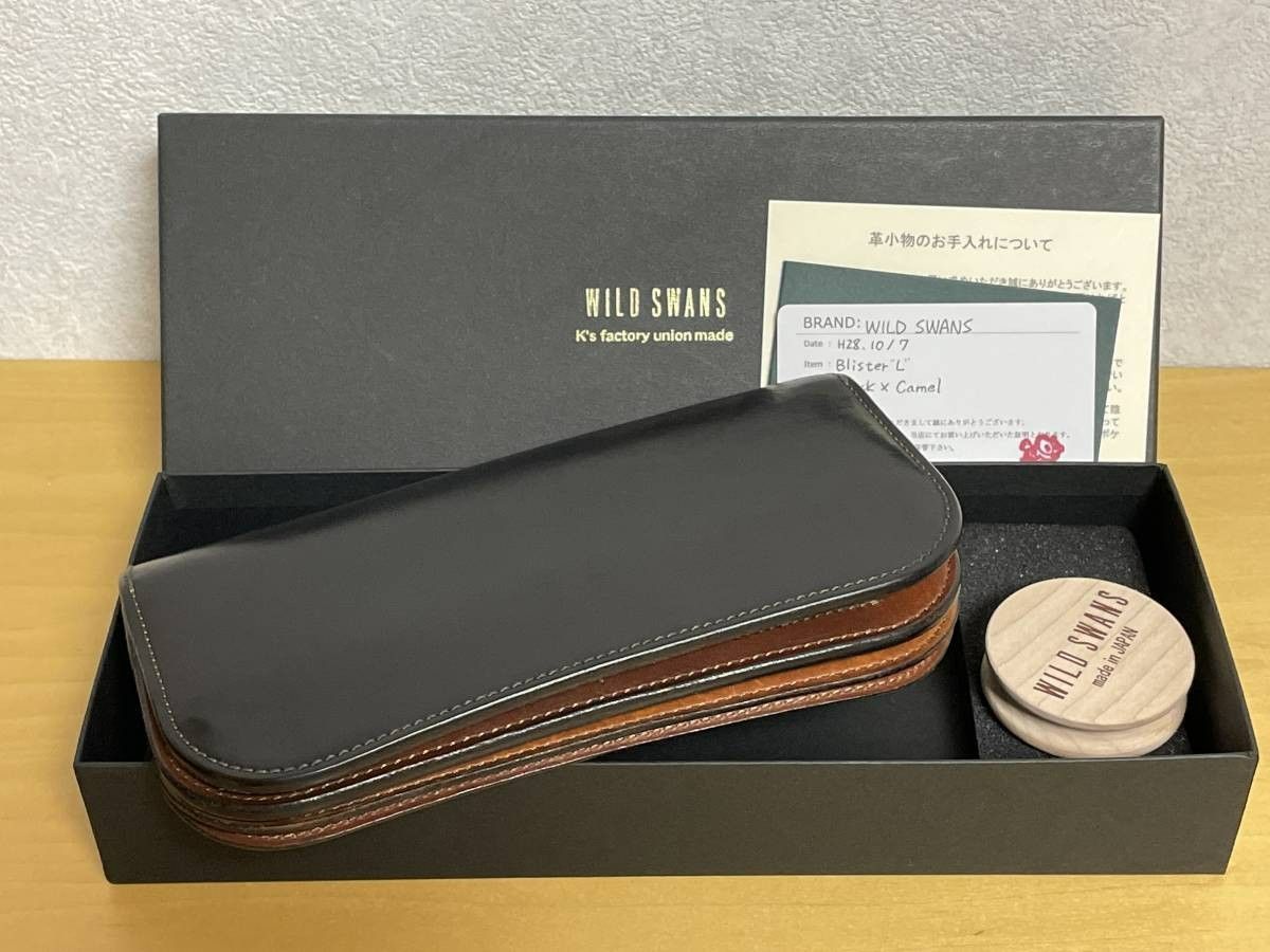 タイガースブラザース別注 WILD SWANS ワイルドスワンズ Blister L ブリスター コードバン 長財布 ウォレット Black ×  Camel - メルカリ