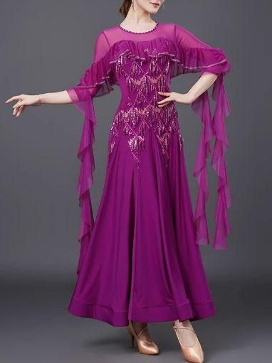 社交ダンスドレス スタンダードドレス 競技 節約 デモ用 ルンバ