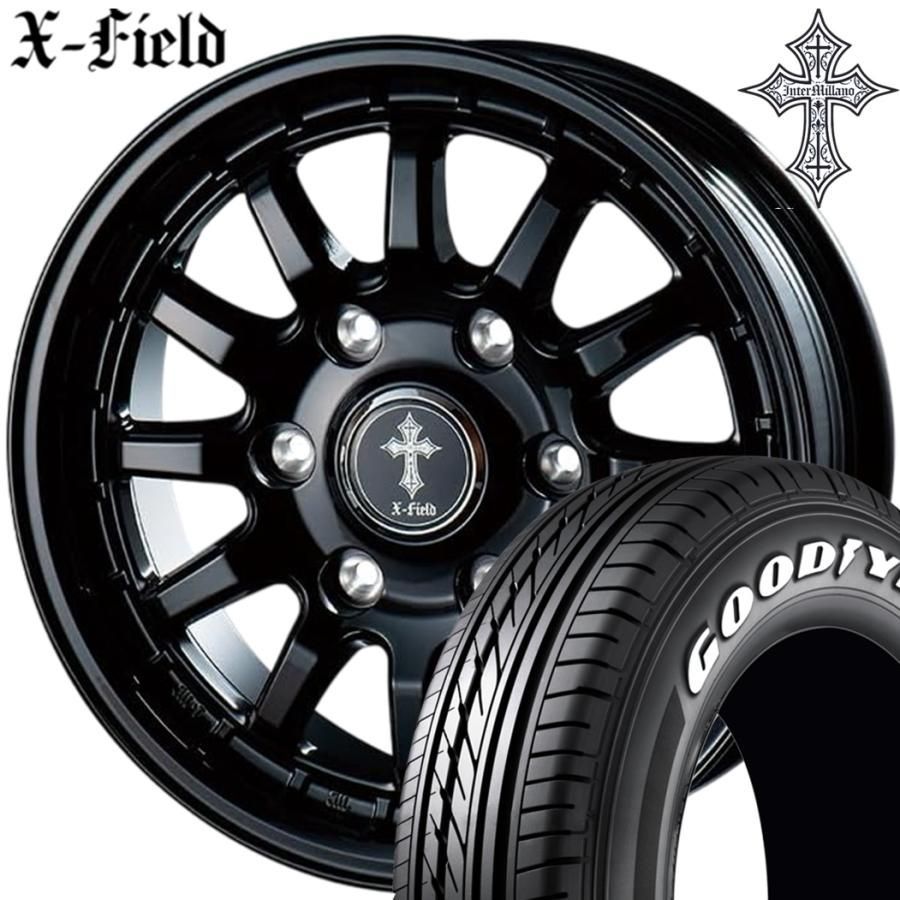 期間 ラジアル ベスト X-FIELD α クロスフィールド アルファ 15ｘ6.0 ＋43 6H 139.7 ブラック ｘ４本 GY EAGLE 1 ナスカープラス 195 80R15