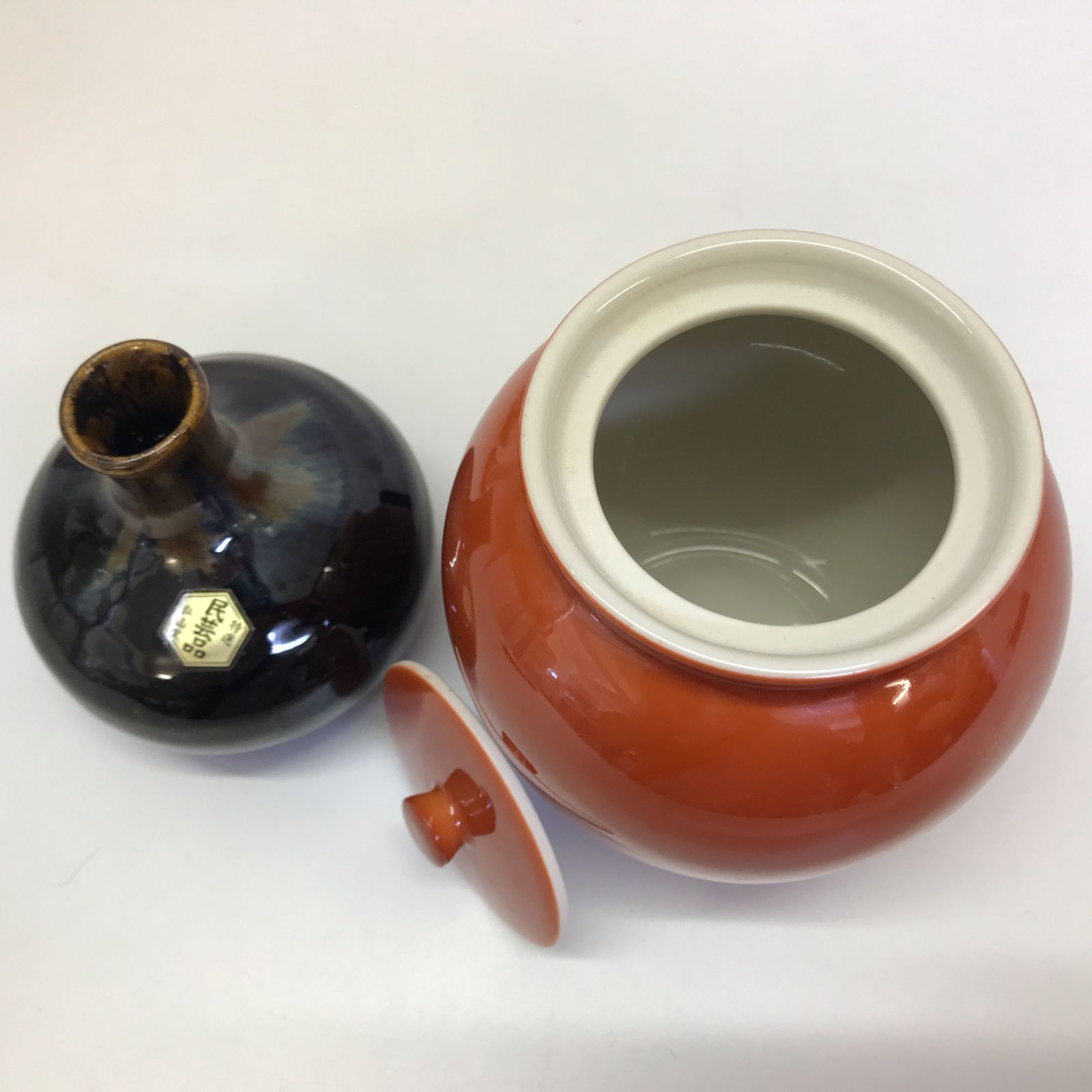 徳利、一輪挿し時代物 一輪挿し（フクロウ：福龍｜ブルー） | 布引焼窯元