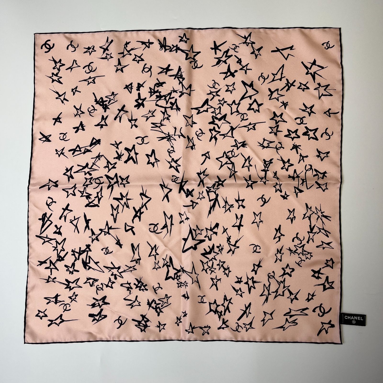 CHANEL シャネル ココマーク シュシュ スカーフ 2点セット ヘアゴム シルク ピンク ヴィンテージ レディース HIBUOCHI VINTAGE