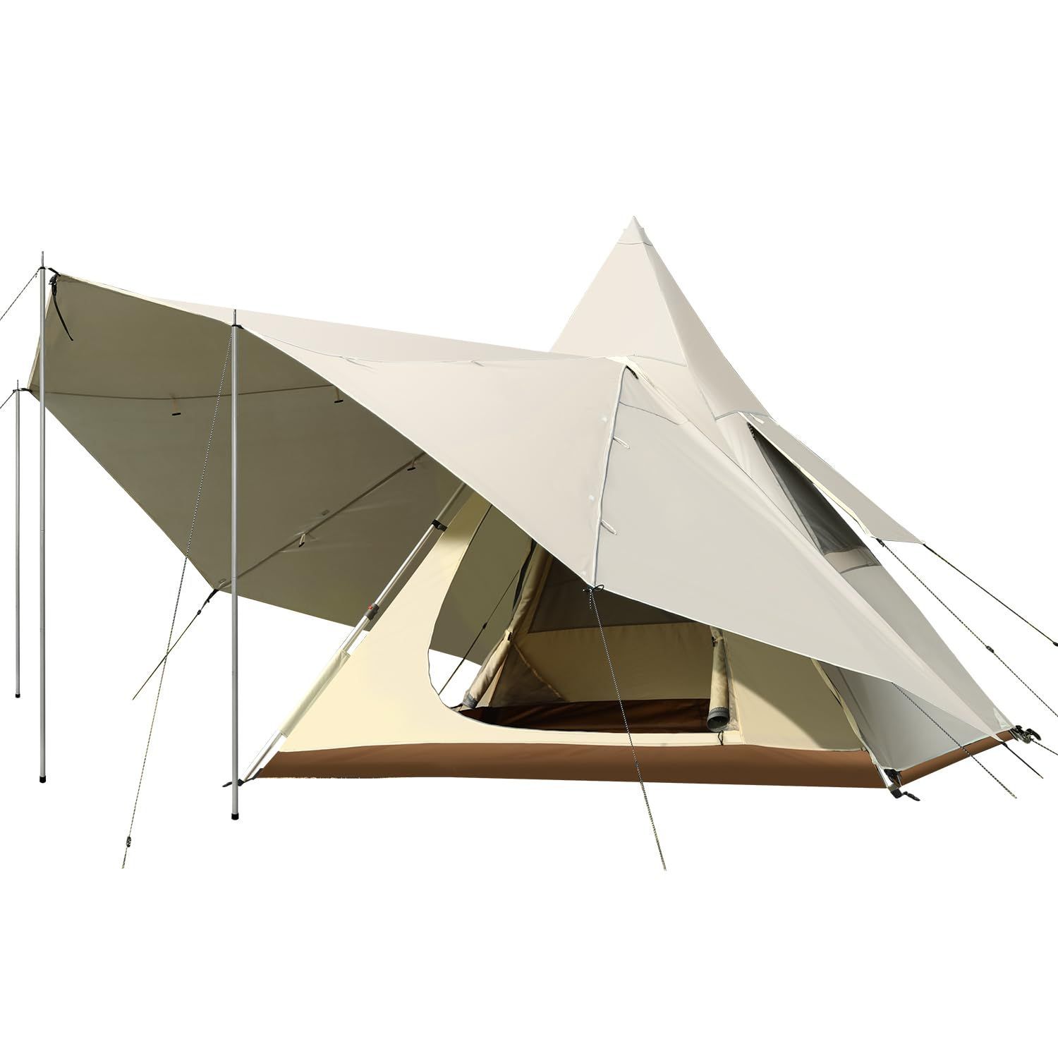 CAMEL CROWN 大型テント 二重層キャンプテント 5-6人用 ファミリー