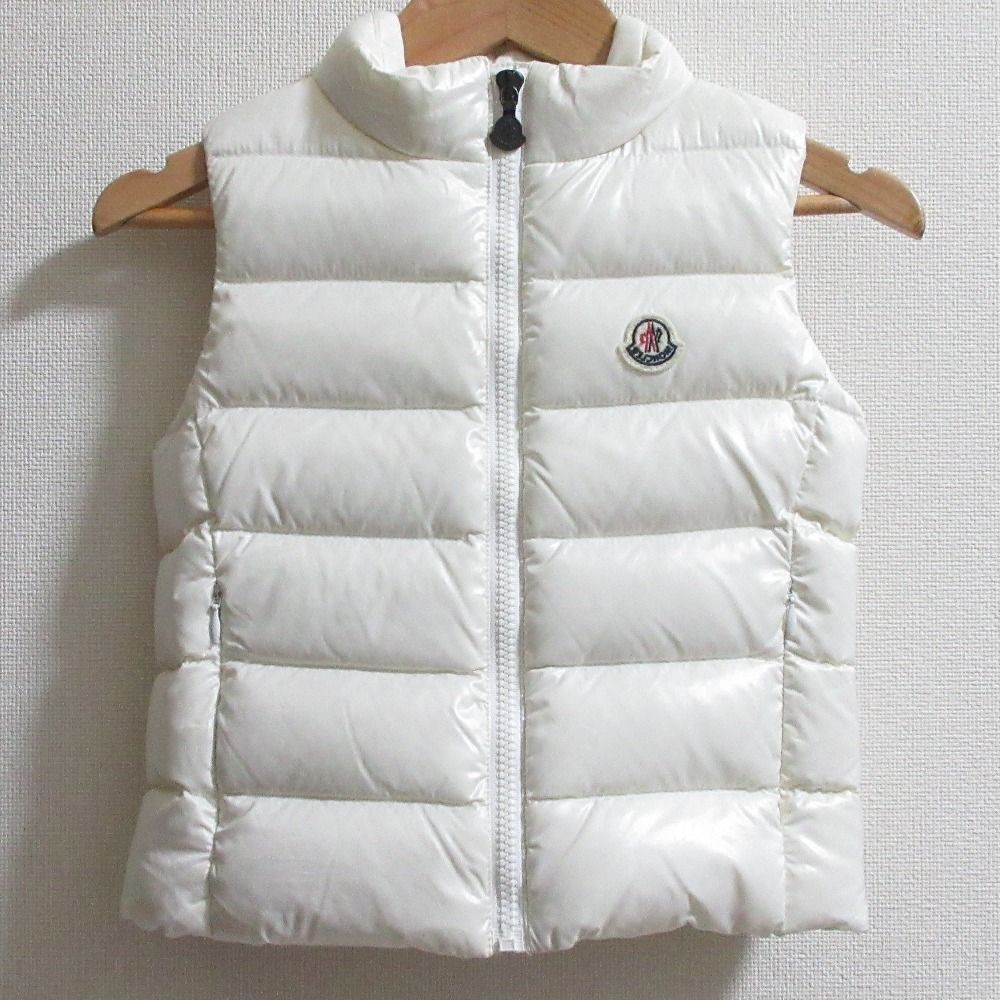 MONCLER モンクレール GHANY GILET ダウンベスト サイズ6anni 116cm オフホワイト キッズ 古着