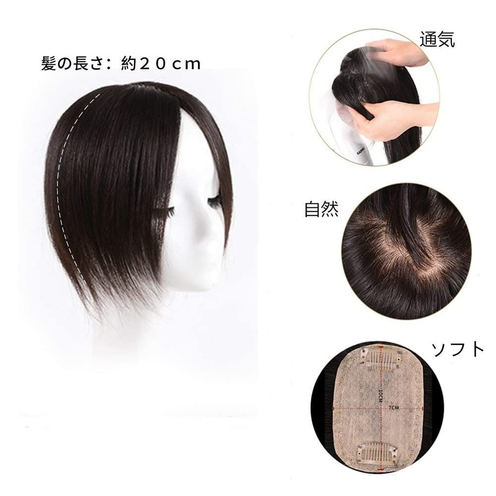 AISIHAIR ヘアピース ポイントウィッグ ロング 白髪隠れ 付け毛 医療用ウィッグ モノスキン 通気 脱毛隠し ステルス総手植え …