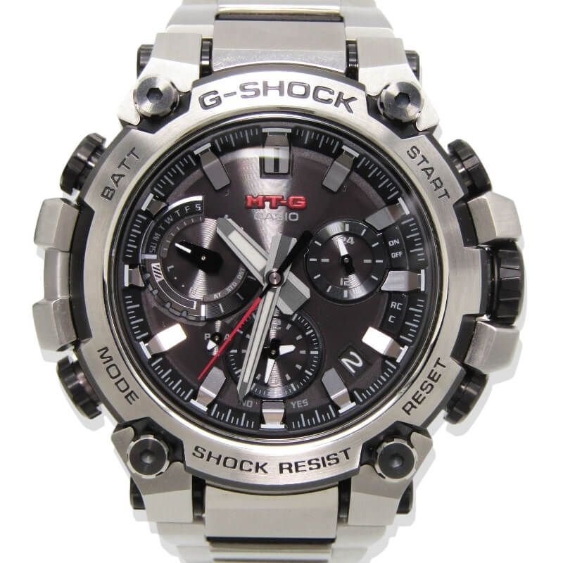 CASIO G-SHOCK Gショック MTG-B3000D-1AJF MT-G 電波ソーラー Bluetooth メタル アナログ SS マルチバンド6 シルバー 28010137