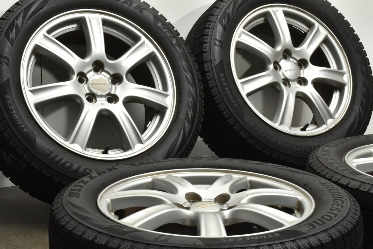 品 スバル BP5 BL5 レガシィ 純正 16in 6.5J 55 PCD100 ブリヂストン ブリザックVRX2 205 55R16 インプレッサ BRZ
