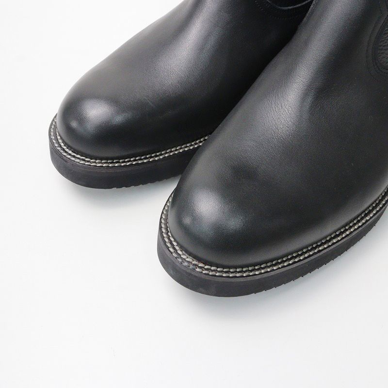 美品 エルルイ Ellelui レザー ペコスタイプブーツ 42/ブラック