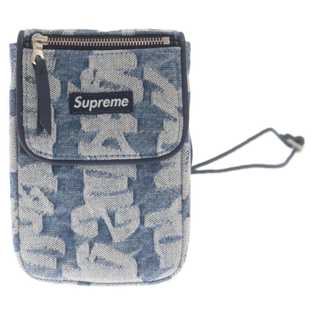 SUPREME (シュプリーム) 22AW Fat Tip Jacquard Denim neck pouch シュプリーム デニムネックポーチ  インディゴ - メルカリ