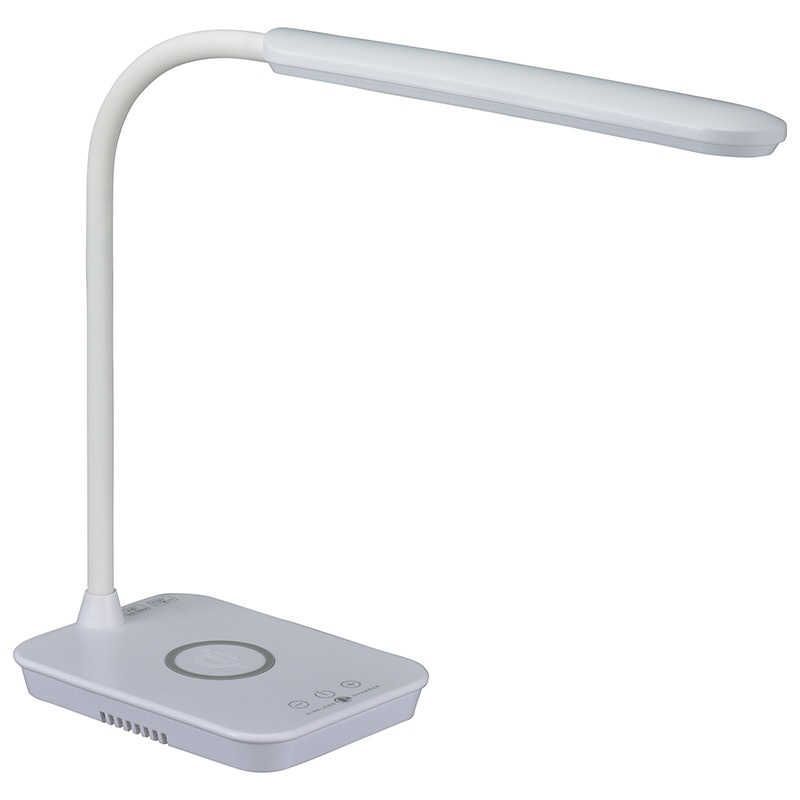 【 新品 未開封 】 オーム電機 ＬＥＤデスクライト ワイヤレス充電機能付 ODS-LDQ338K-W ホワイト 未使用 送料無料