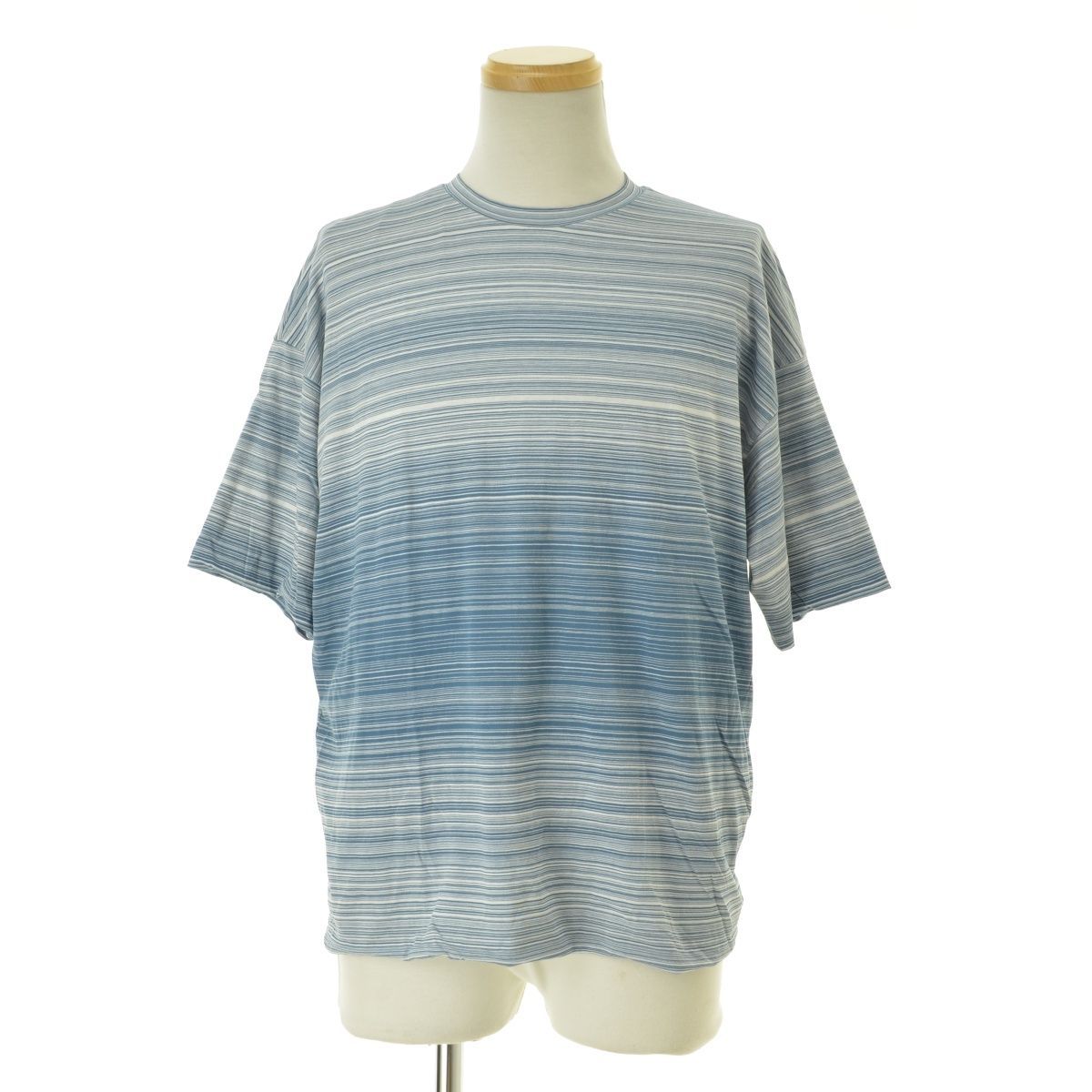 4【AURALEE / オーラリー】20SS Hard Twist Border Double Cloth Tee 