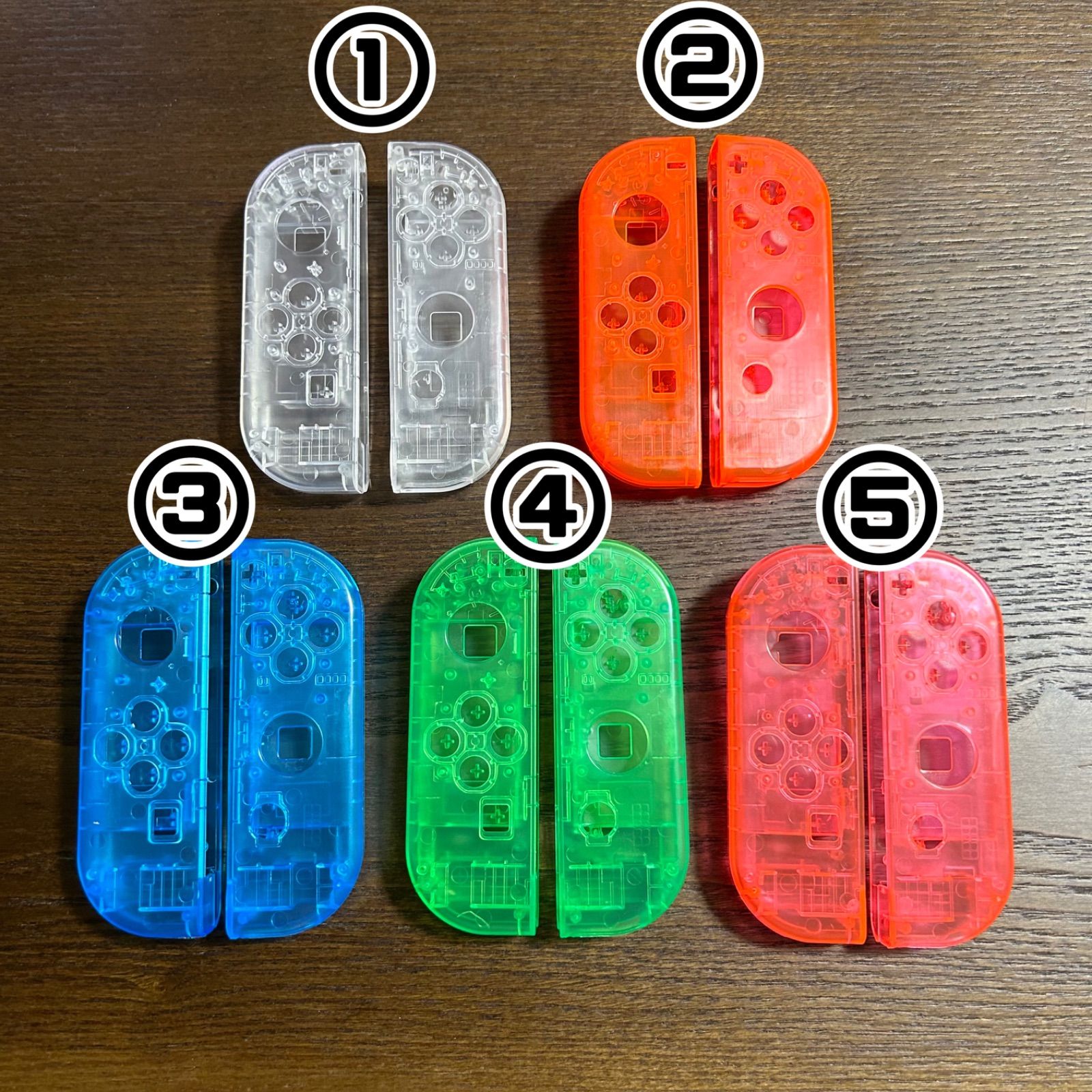 ニンテンドースイッチ クリア スケルトン 交換用外装 シェル コントローラー ジョイコン JOYCON クリアカラーシェル - メルカリ