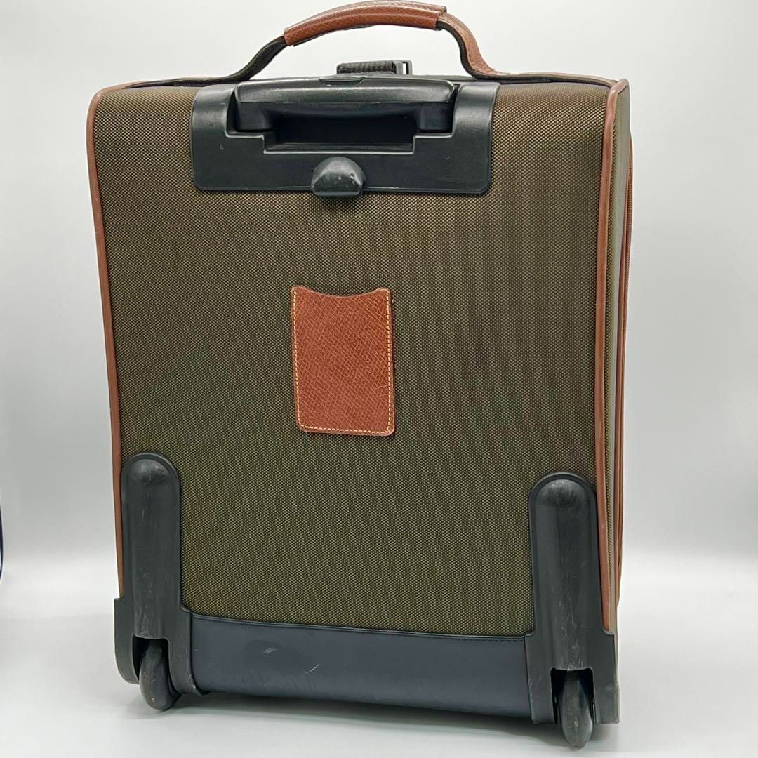 美品】ロンシャン スーツケース 旅行カバン キャンバス レザー