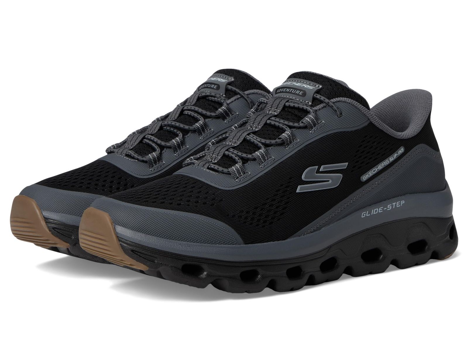 スケッチャーズ SKECHERS スリップインズ グライドステップ ソール グローバー ピーク ブラックチャコール 237812-BKCC