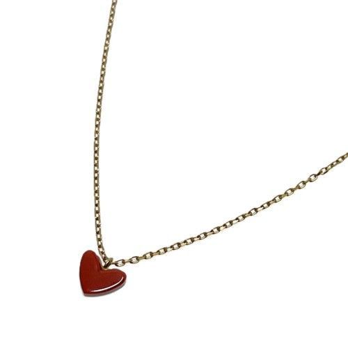 AHKAHアーカーティランハートネックレス18Kイエローゴールド樹脂加工石