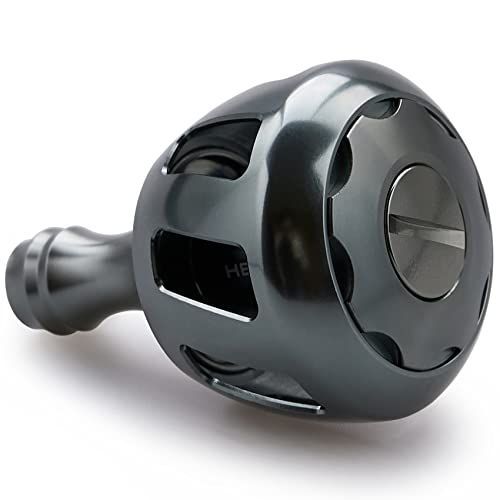 ガンメタル HEIGHTEN 32mm リール ハンドル ノブ シマノ ダイワ 通用 (Shimano Type A) (Daiwa Type S)用 Wheel Series (ガンメタル) (512)