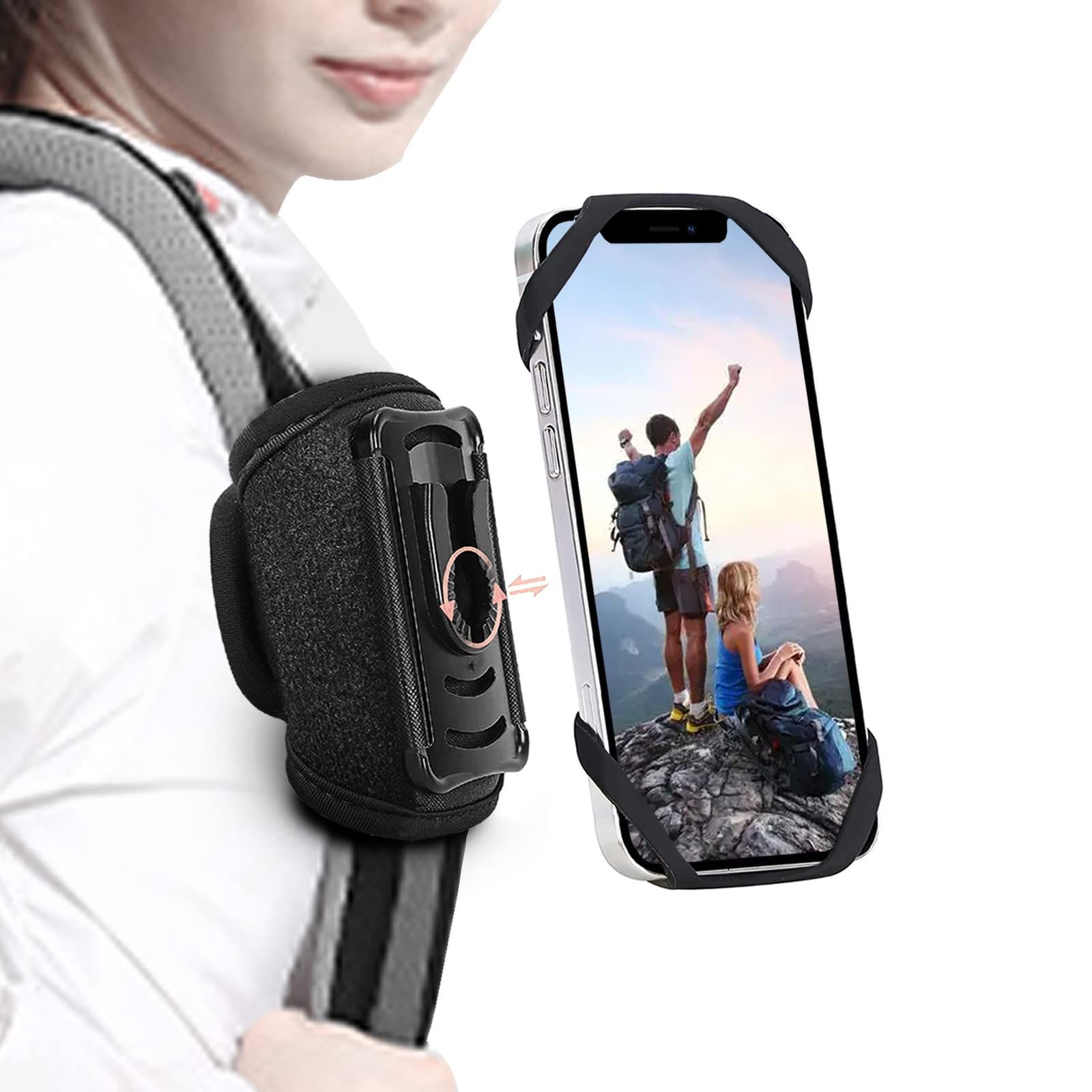 携帯電話用バックパックストラップクリップ ショルダーストラップ用携帯電話ホルダー ハイキング|登山|旅行に最適