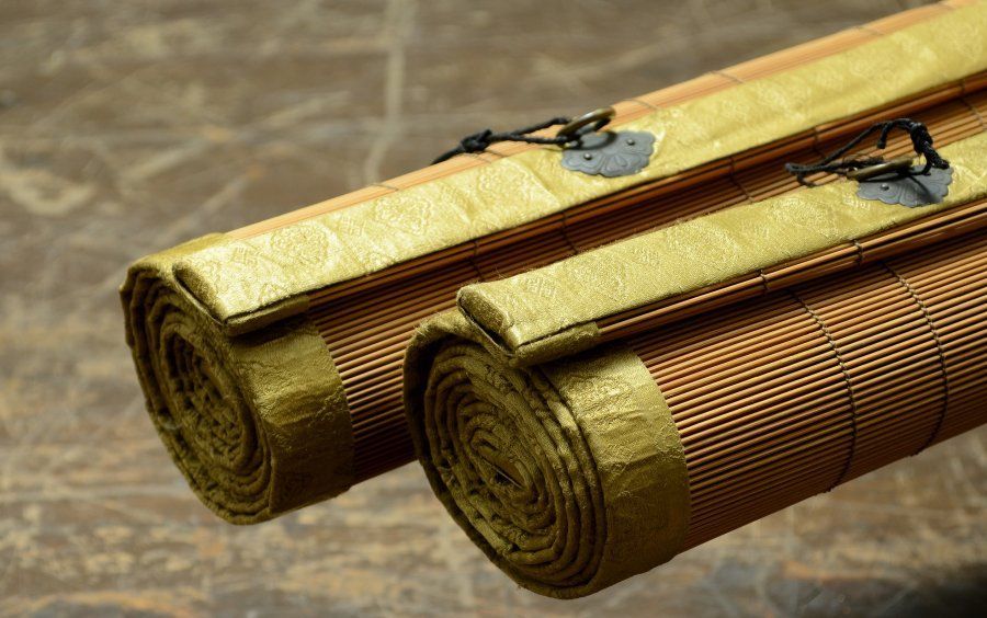 お座敷簾 蔵A4057a 御簾 御座敷すだれ 一対 170 × 88 cm OLBAKULTURYOLU_COM