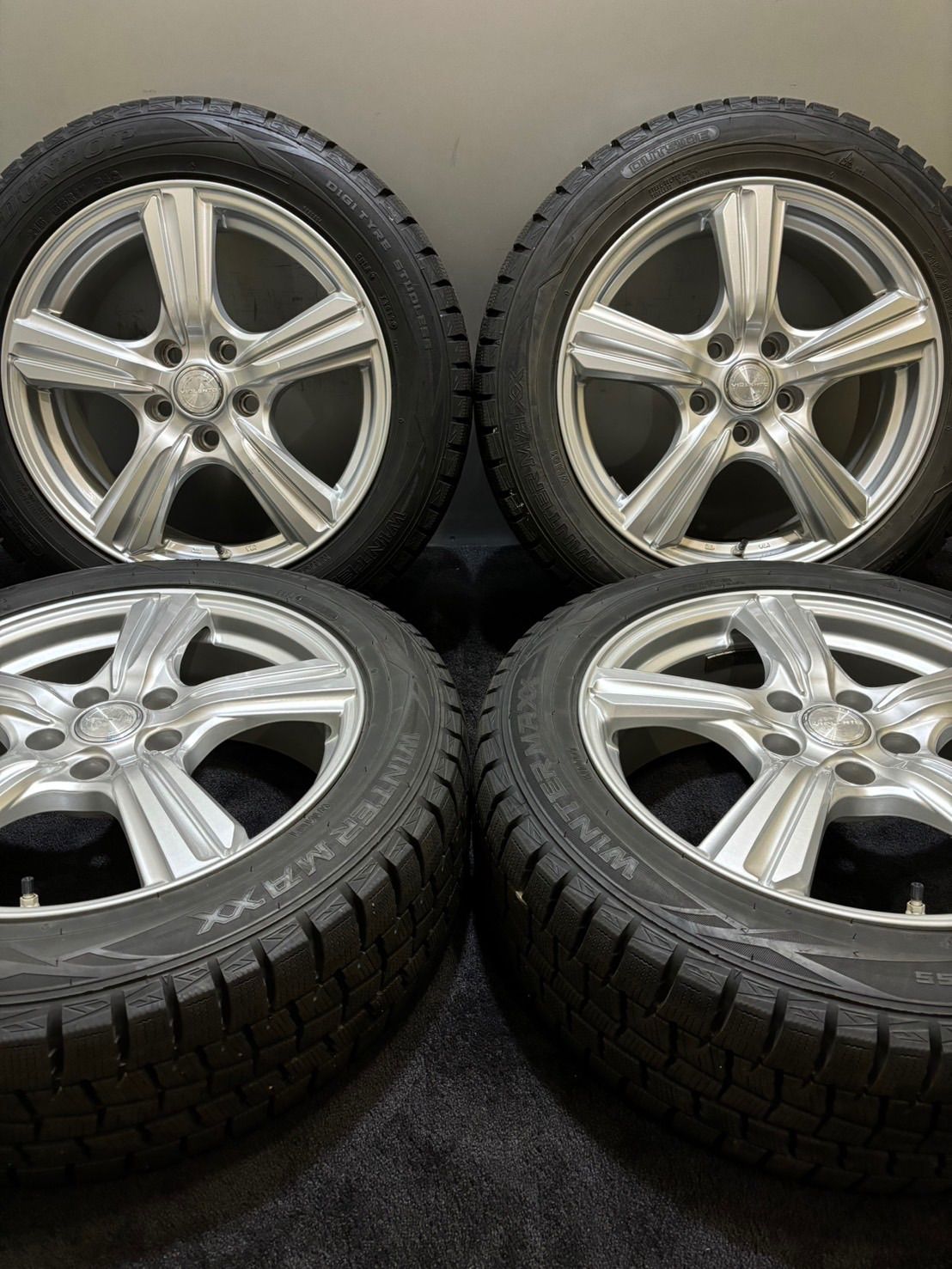 215/55R17 DUNLOP/WINTER MAXX WM01 19年製 VIOLENTO 17インチ 215/55R17 DUNLOP/WINTER MAXX WM01 19年製 VIOLENTO 17インチ