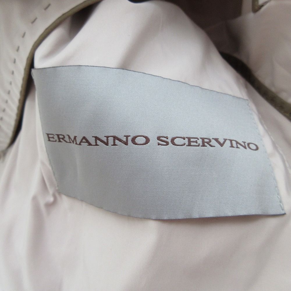 ERMANNO SCERVINO ノーカラーコート ナイロン ニット袖 イタリア エルマノシェルビーノ ERMANNO SCERVINO ナイロン スプリング