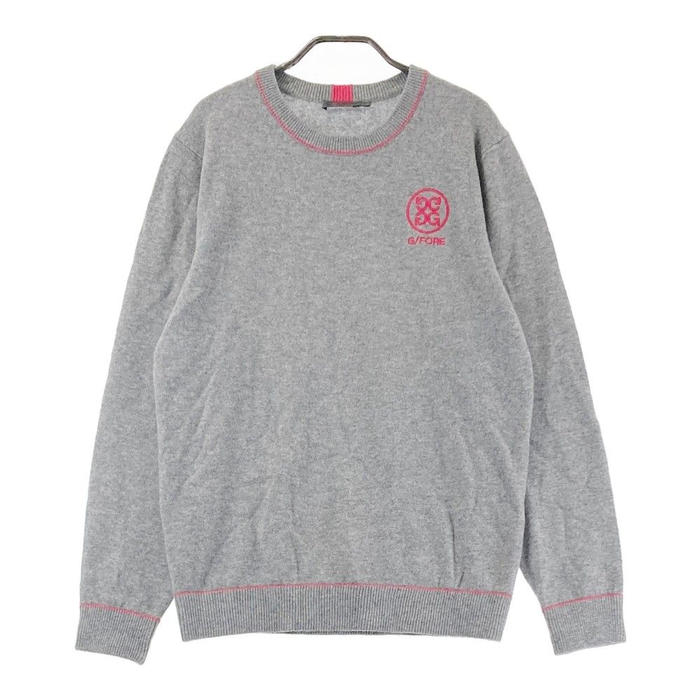 G/FOREジーフォア ゴルフウェアトップス メンズ グレーニットセーター