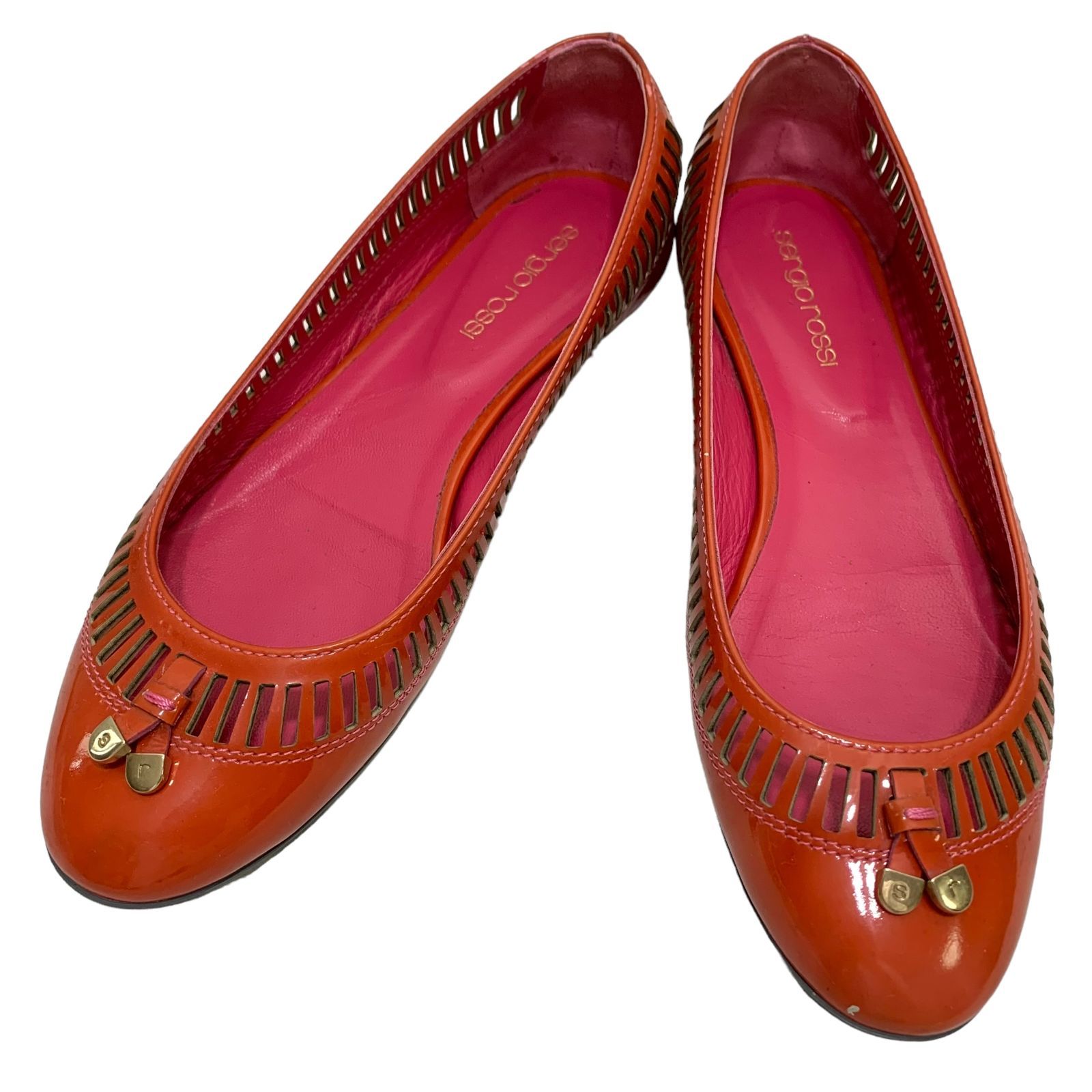 セルジオロッシ (22.5) パンプス フラットシューズ アーモンドトゥ