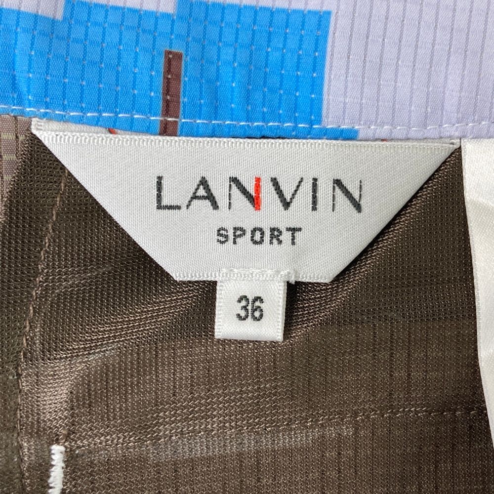 サイズ：36 LANVIN SPORT ランバン スポール スカート 総柄 ブルー系