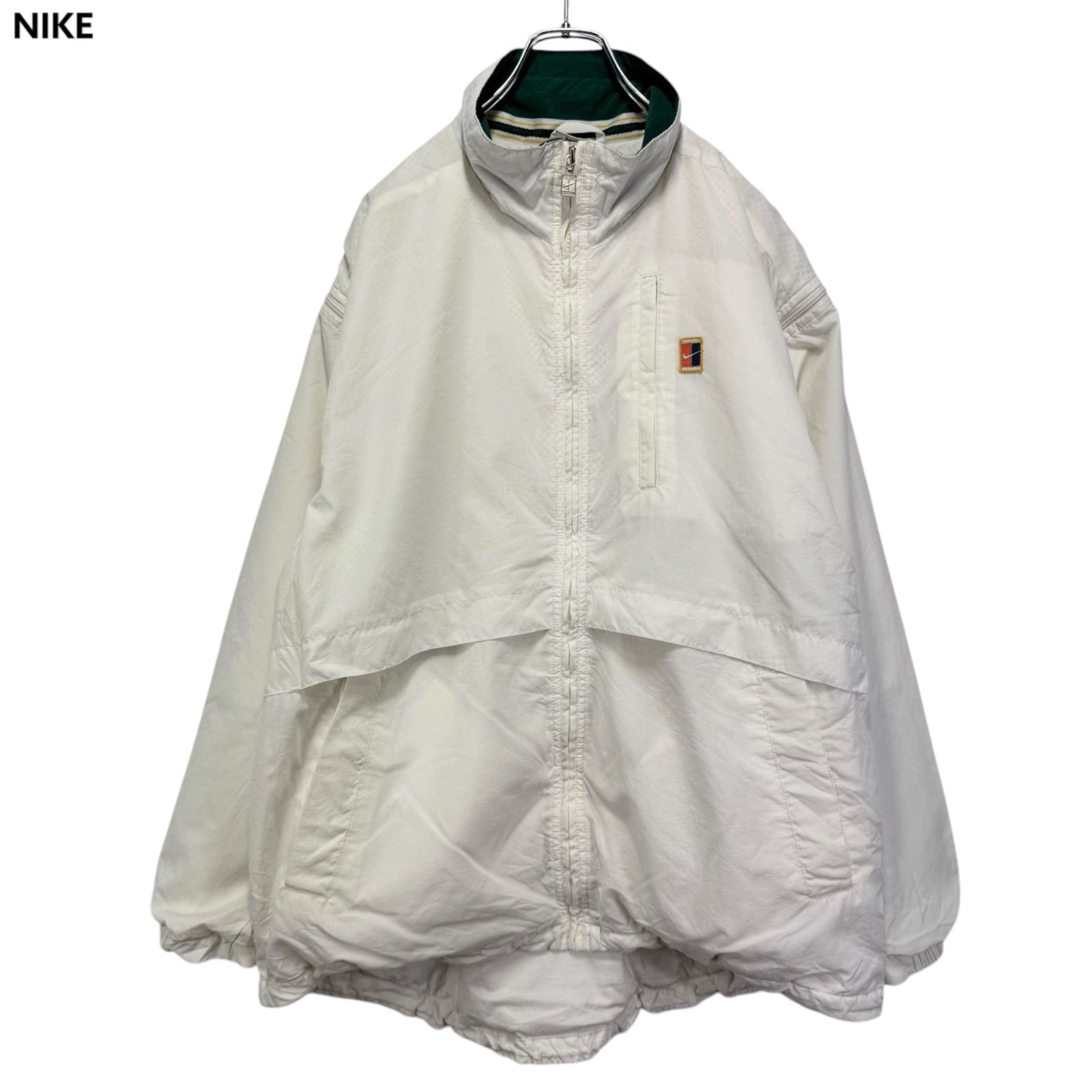 90s vintage NIKE Logo Embroidery 2WAY Nylon Zip-up Jacket