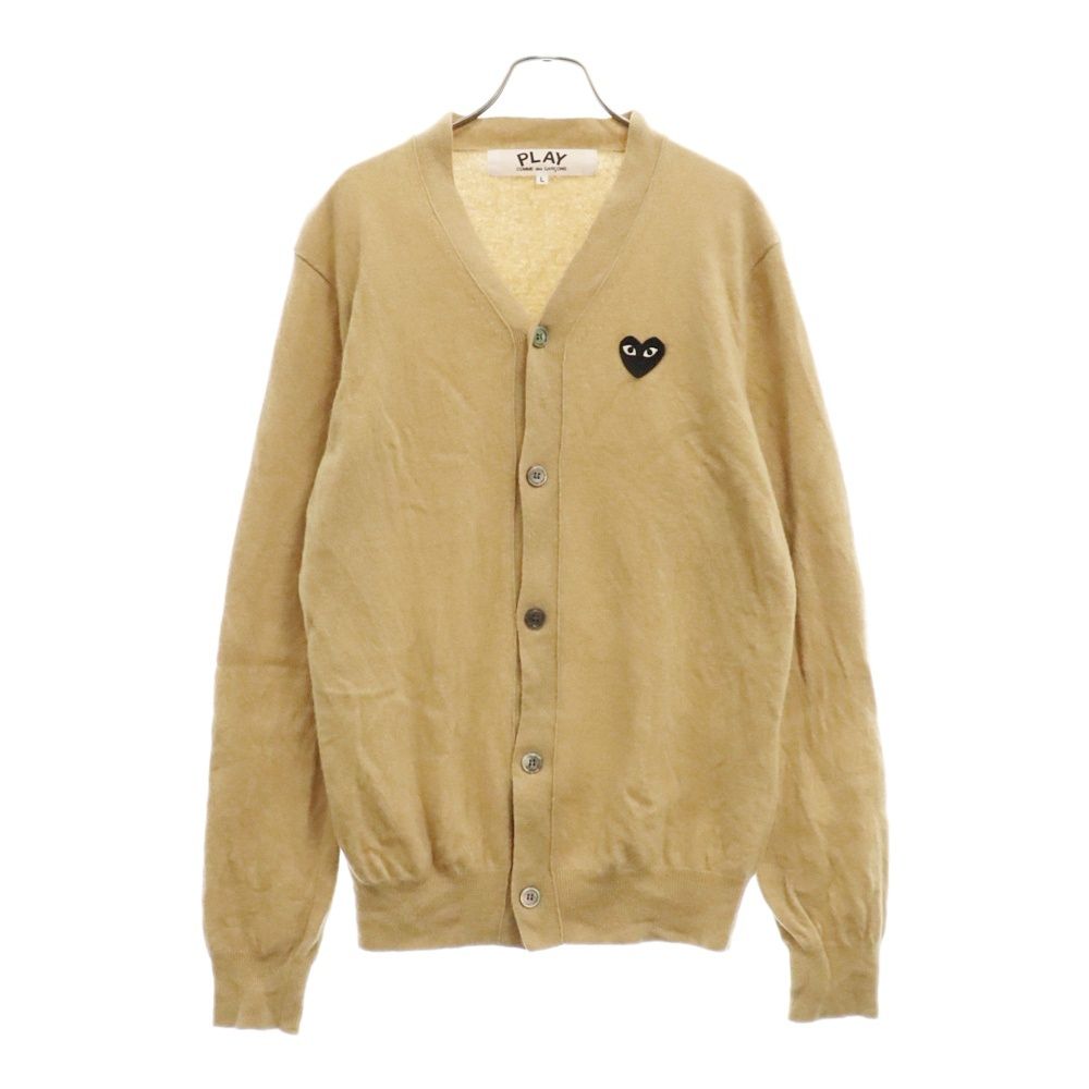 PLAY COMME des GARCONS (プレイコムデギャルソン) PLAY CARDIGAN ハートロゴ ニットカーディガン ベージュ AZ-N024