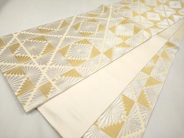 平和屋本店□最高級 人間国宝 北村武資 煌彩錦 六通柄袋帯 市松菊菱文