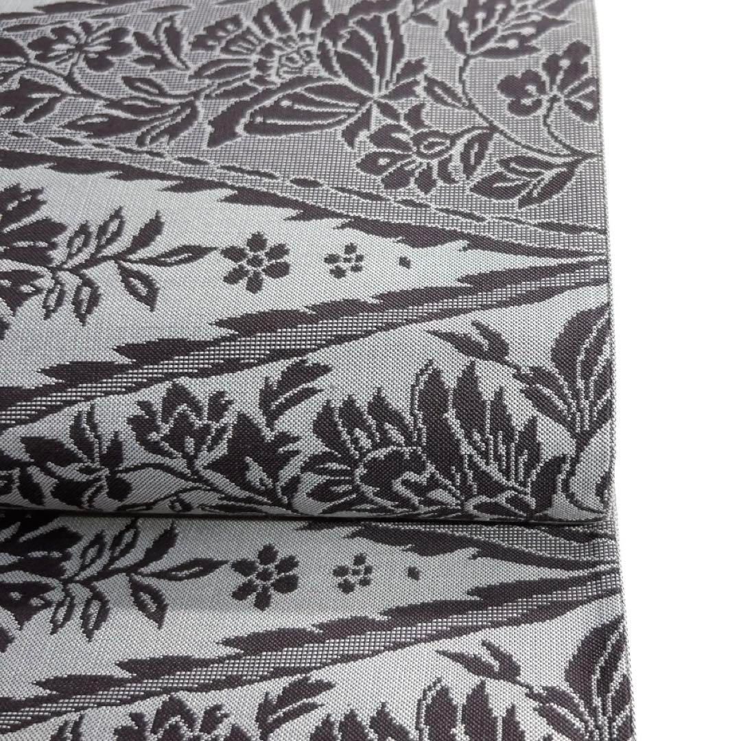 未着用 袋帯 唐花 全通 唐草 幾何学 三角 グレー 着物 015a d - メルカリ 