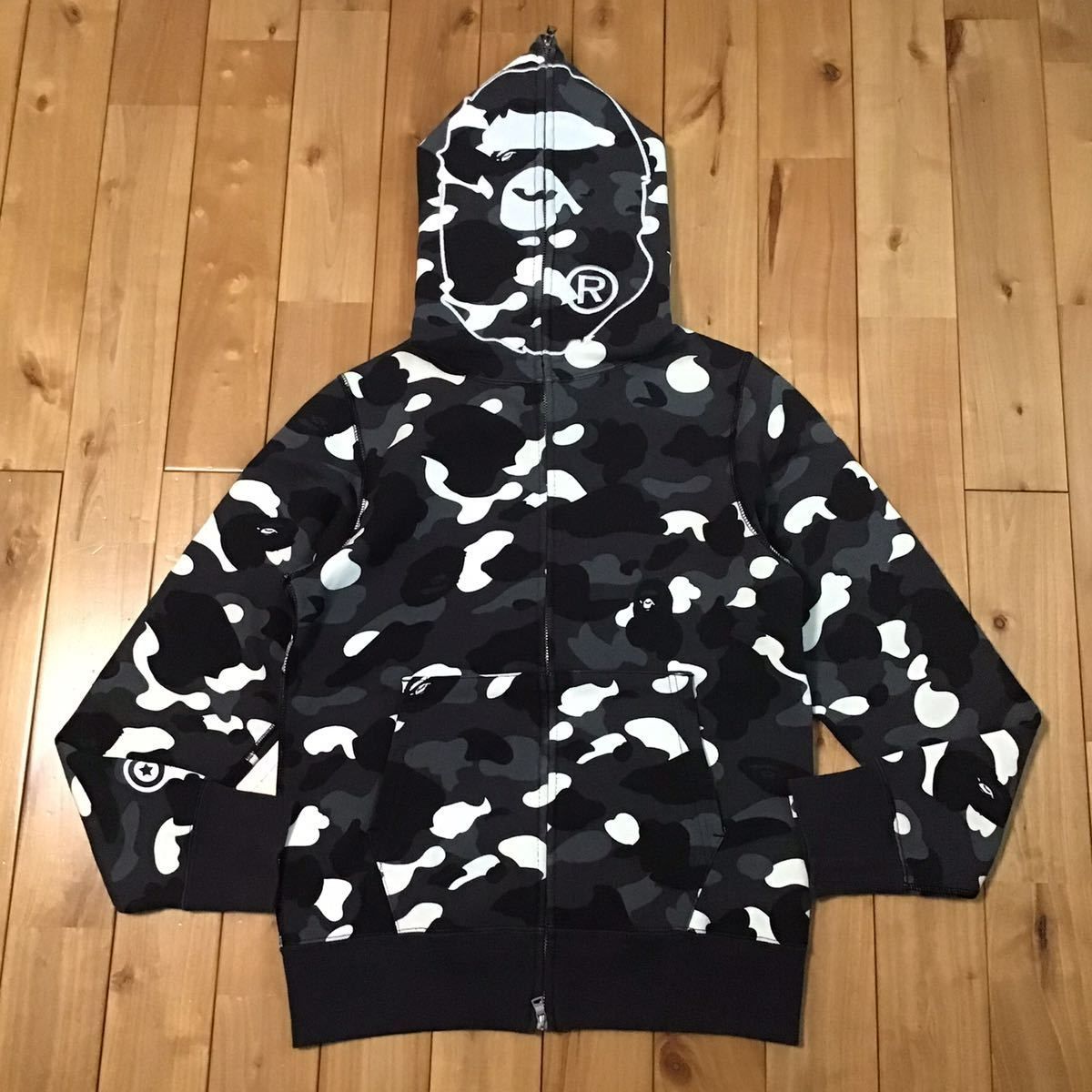 ☆蓄光☆ City camo APE head full zip Hoodie Sサイズ a bathing ape 