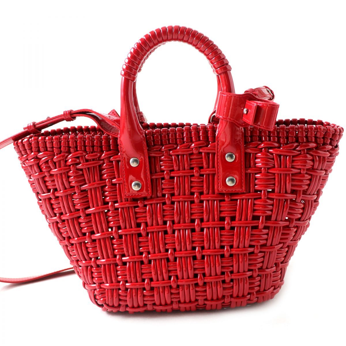 極美品△BALENCIAGA バレンシアガ 671342 ビストロバスケットXS 2WAY ハンドバッグ ショルダーバッグ ブラウン系 保存袋付き イタリア製 レディース BALENCIAGA（バレンシアガ） 極美品☆BALENCIAGA 671342 ビストロ XS