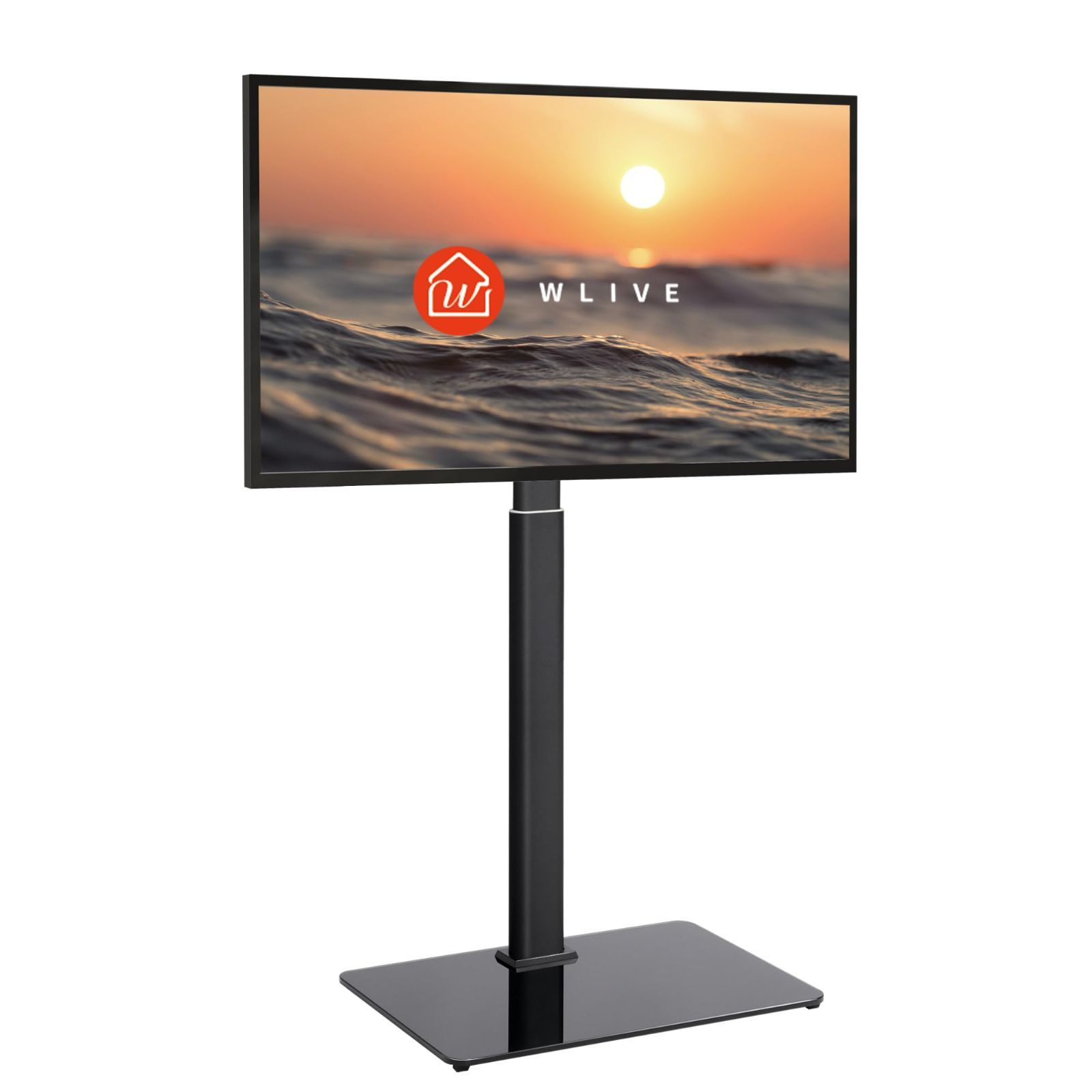 液晶テレビスタンド 高さ調節 スタンド テレビ 左右角度調節 壁寄せ テレビ台 ブラック 壁寄せテレビスタンド TVスタンド 黒い テレビスタンド WLIVE