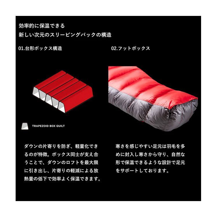 ナンガ オーロラライト600DX レッド レギュラー(身長178cm対応