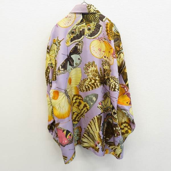 GUCCI グッチ　シャツ ブラウス シルク 花柄 ビンテージ 正規店購入 GUCCI グッチ シルクシャツ ブラウス スカーフ 花柄 – REKNOW
