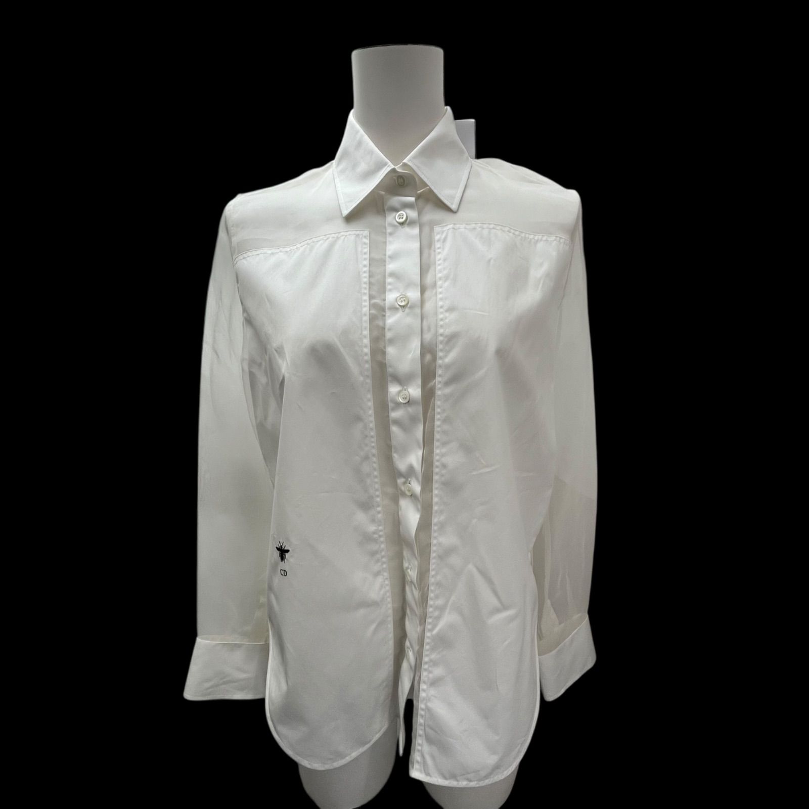 Christian Dior クリスチャン ディオール 未使用 クリスチャンディオール Christian Dior Bee刺繍 ブラウス