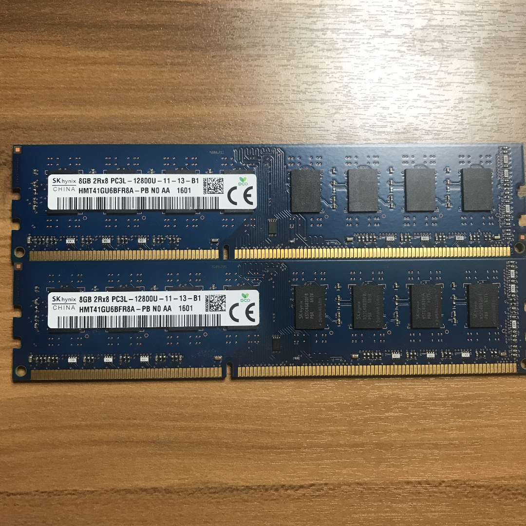 正規品は公式通販で SK hynix DDR3 1600Mhz デスクトップ用メモリ8Gx