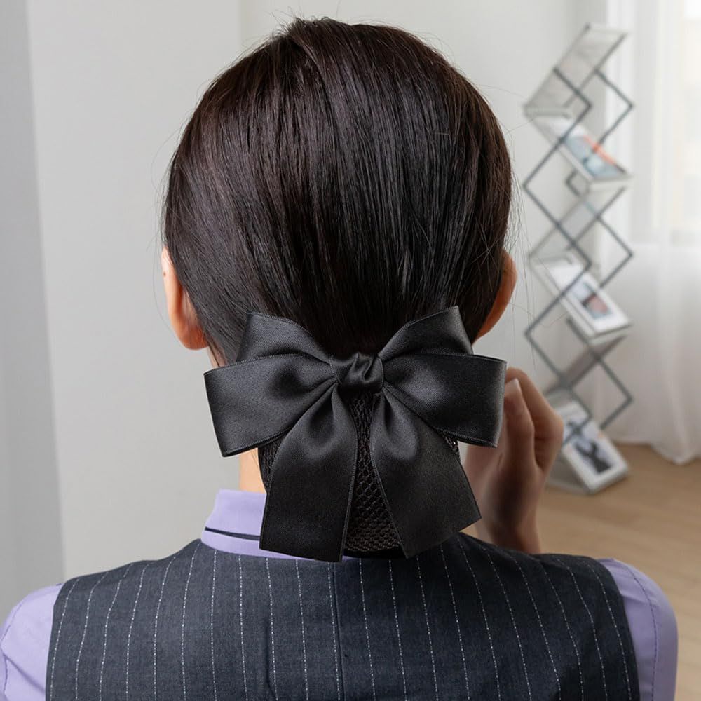 シニヨンネット バレッタ まとめ髪 お団子 ヘアアクセサリー レディース ヘア ナース ヘアネット ヘアピン リボン リボンヘアネット ボウヘッド バンクスチュワーデスナースネットフラワーヘアクリップ シニョン 髪 お団子 入学式 卒業式(Colour リボンヘアネット ボウ ... リボンヘアネット フライトアテンダント用ヘアネットプロ仕様ヘッドピース シニョン 髪 お団子 入学式 卒業式(Colour 1)