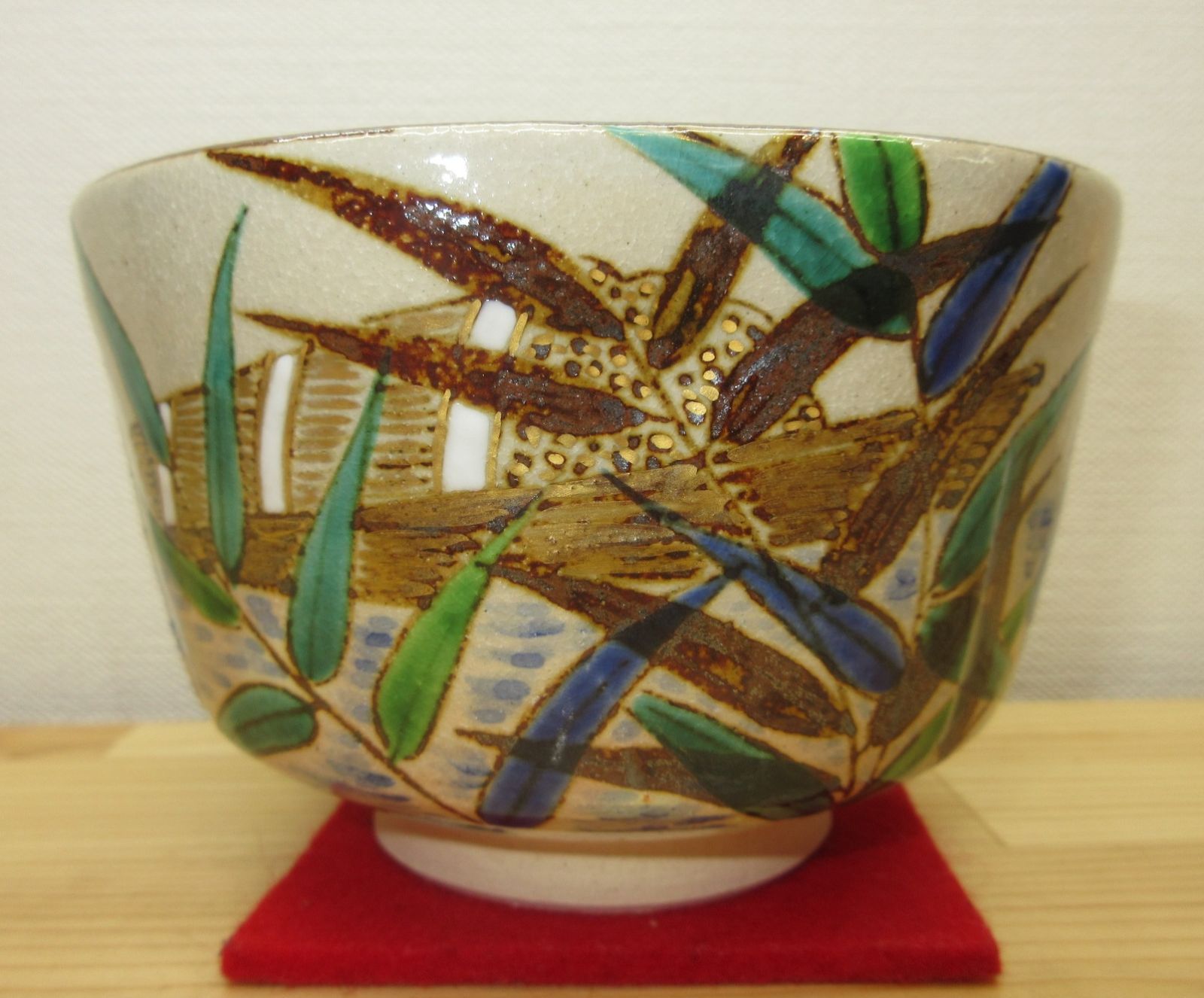 逢絢亭 茶道具 茶碗 京焼 乾山 柴舟の図 伊坂清香 共箱入り