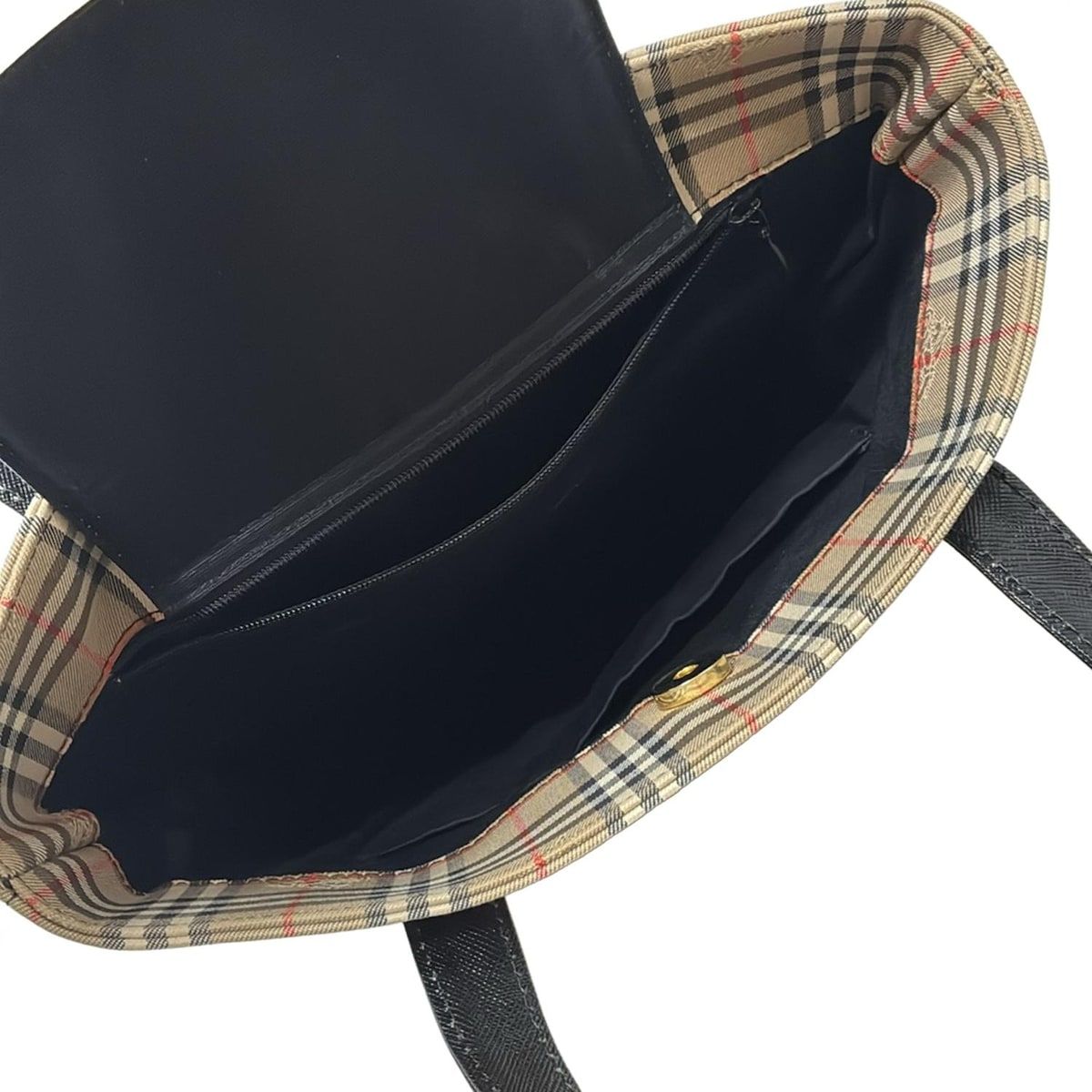 BURBERRY チェック柄トートバッグ BURBERRY/Burberry(バーバリー) トートバッグ - ベージュ×黒
