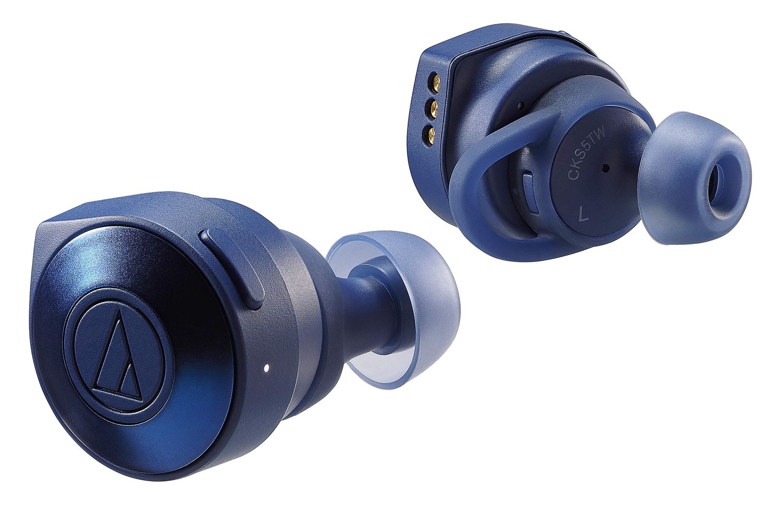 オーディオテクニカ ATH-CKS5TW ワイヤレス イヤホン Bluetooth 対応 完全ワイヤレスイヤホン | Bluetooth5.0 | 重低音 | 最大約45時間再生 | Qualcomm aptX™ |通話品質強化 国 ブルー 単品