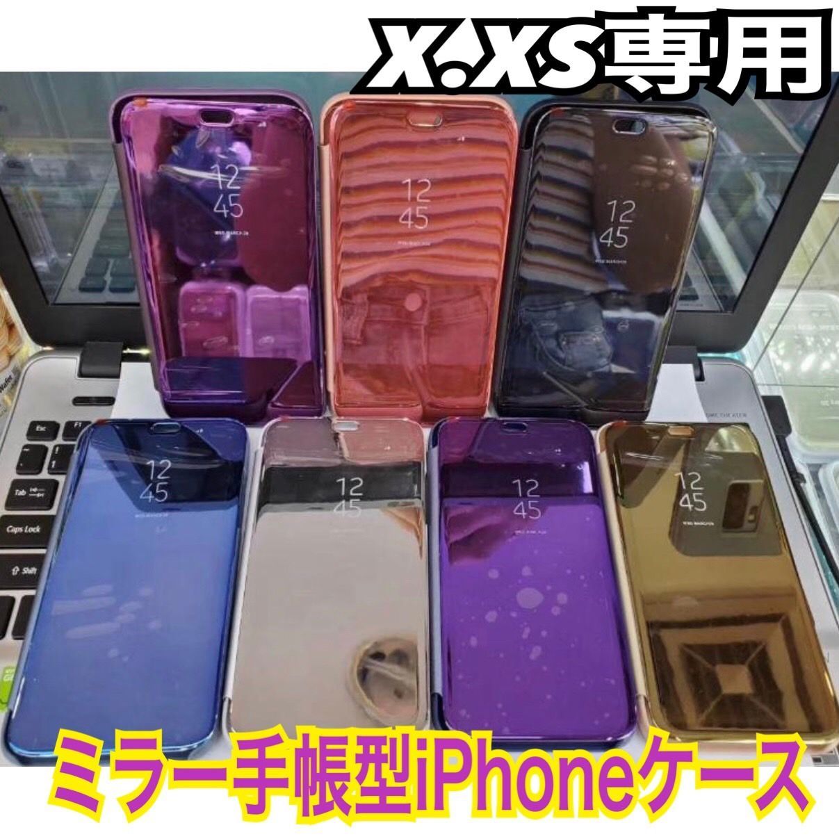 iphoneX専用ページ☆ミラー 手帳型 シンプル 軽量 スマホ iphoneケース ...