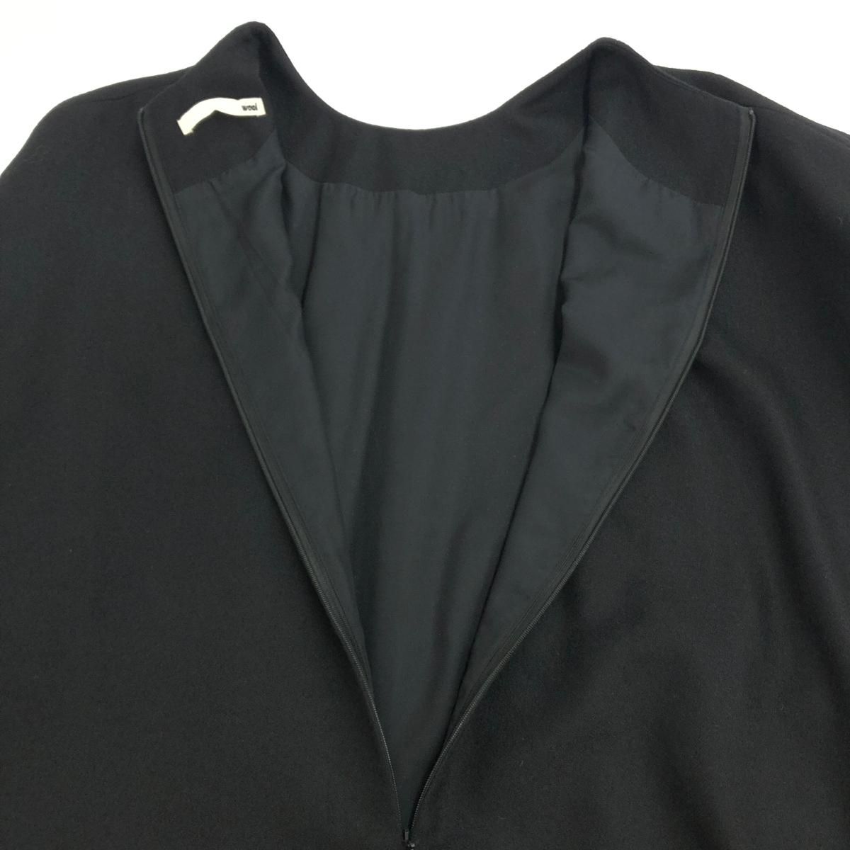 evam eva エヴァムエヴァ 長袖ロング ワンピース サイズ:2 ブラック  