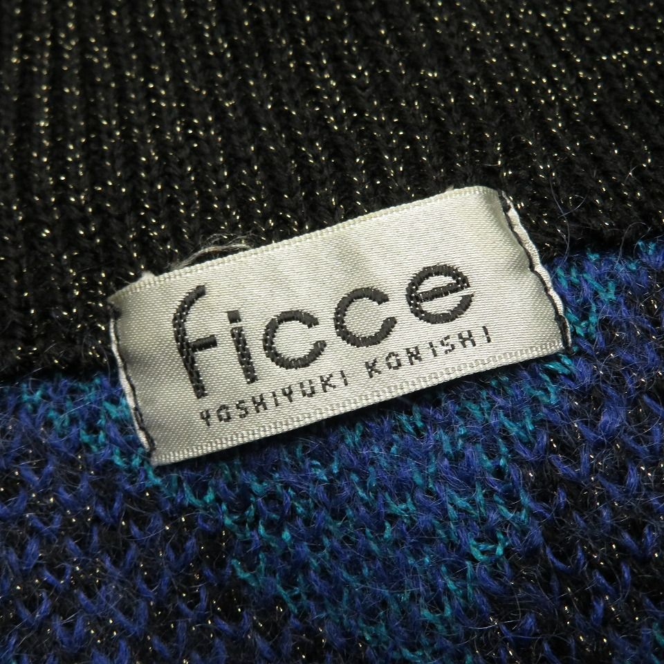 #wnc フィッチェ FICCE ヨシユキコニシ YOSHIYUKIKONISHI ドン小西 カットソー 黒 ビーズ ビジュー 刺繍 レディース [854771] 貴重 90s Ficce フィッチェ YOSHIYUKI KONISHI ニット - メルカリ