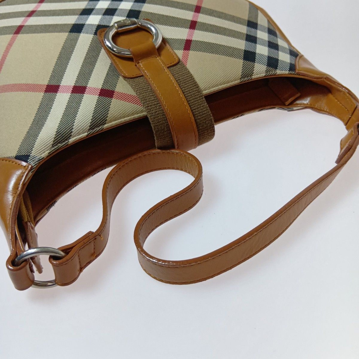 BURBERRY バーバリー ノバチェック ワンショルダーバッグ キャメル DECORATOM_COM_BR