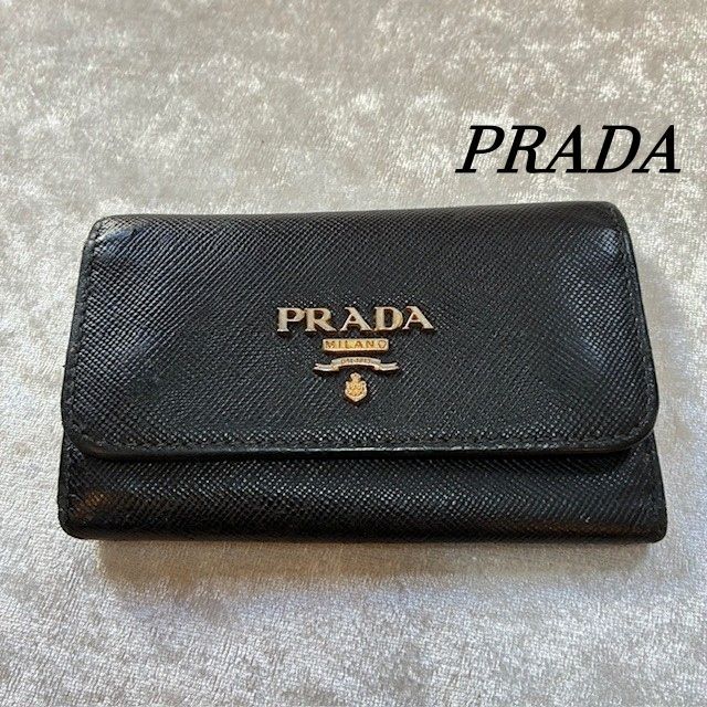 ✨新品未使用・箱保証書付き✨　PRADA キーケース　サフィアーノレザー　6連 ✨新品未使用・箱保証書付き✨ PRADA キーケース サフィアーノ