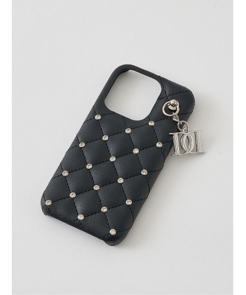 キルティングビジューDDチャームiPhoneケース