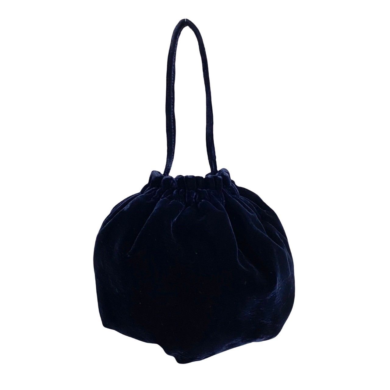 未使用保管品 希少品 PRADA プラダ ロゴ 金具 ベロア 巾着 ミニ